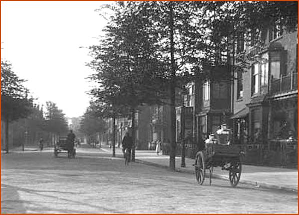 Dubbeldamseweg, Achterweg, begraafplaats, vr 1908.