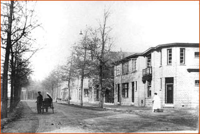 Dubbeldamseweg, kruising Leliestraat, na 1921.