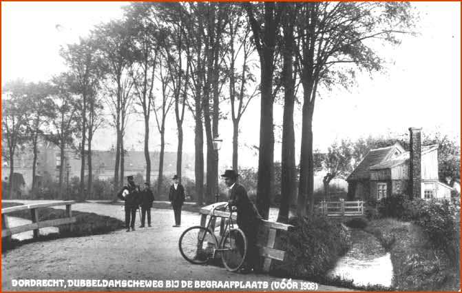 Dubbeldamseweg, Achterweg, begraafplaats, vr 1908.