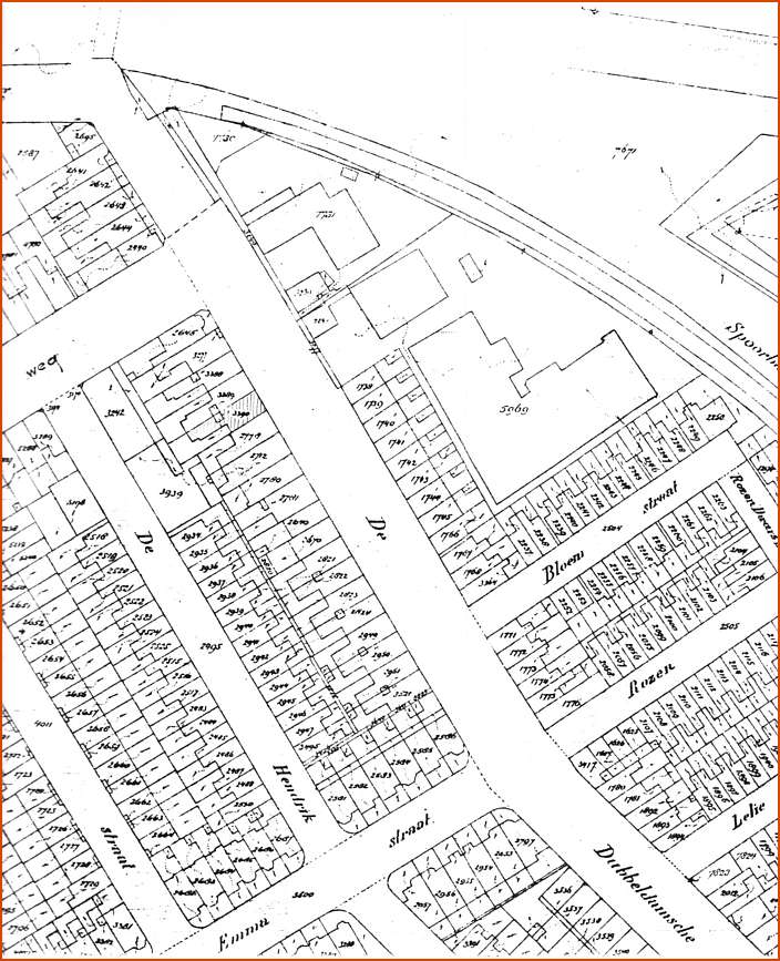 Dubbeldamseweg Zuid, vr 1940 in detail.